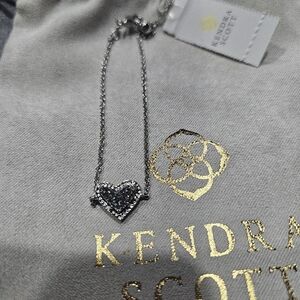Kendra Scott Silver Heart Necklace